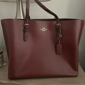 Wine Coach Handbag